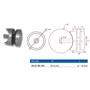 Point de fixation pour verre à fixer sur tube rond, inox (AISI 316)