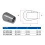 Embout pour barre, inox (AISI 316), différentes dimensions