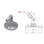 Support de tirant, pour montage mural, rond, inox (AISI 304)