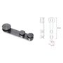 Chariot coulissant pour panneau verre sur tube inox (AISI 304)