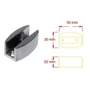 Guide au sol pour verre, inox (AISI 304)