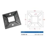 Platine murale, inox (AISI 316)
