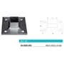 Platine murale, inox (AISI 304)