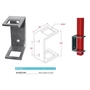Platine de fixation laterale, inox (AISI 304)