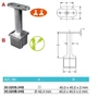Support de main courante pour tube carré ou rond, inox (AISI 304)