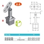 Support de main courante orientable pour tubes carrés ou ronds, inox (AISI 304)