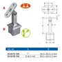 Support de main courante orientable pour tube carré ou rond, inox (AISI 316)