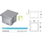 Embout pour tube carré, inox (AISI 304)