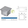 Embout pour tube carré, inox (AISI 316)