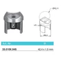 Support de main courante pour tube rond, à fixer sur tubes à rainuré, inox (AISI 304)