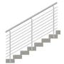Garde-corps inox avec porte-barres internes