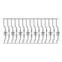 Barreau de balcon, barreau galbé design moderne en fer forgé, profil carré martelé, différentes sections