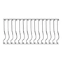 Barreau de balcon, barreau galbé design moderne en fer forgé, profil carré martelé, différentes sections