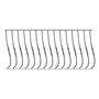 Barreau de balcon, barreau galbé design moderne en fer forgé, profil rond