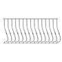 Barreau de balcon, barreau galbé en fer forgé, profil carré, différentes dimensions et fers de lance